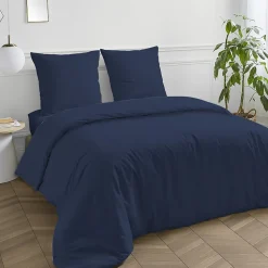 Housse de couette en coton 57 fils unie 140x200cm