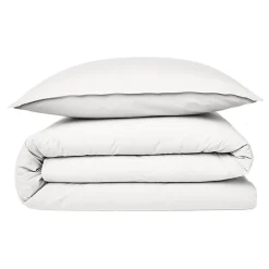 Housse de couette en coton 57 fils unie 200x200cm