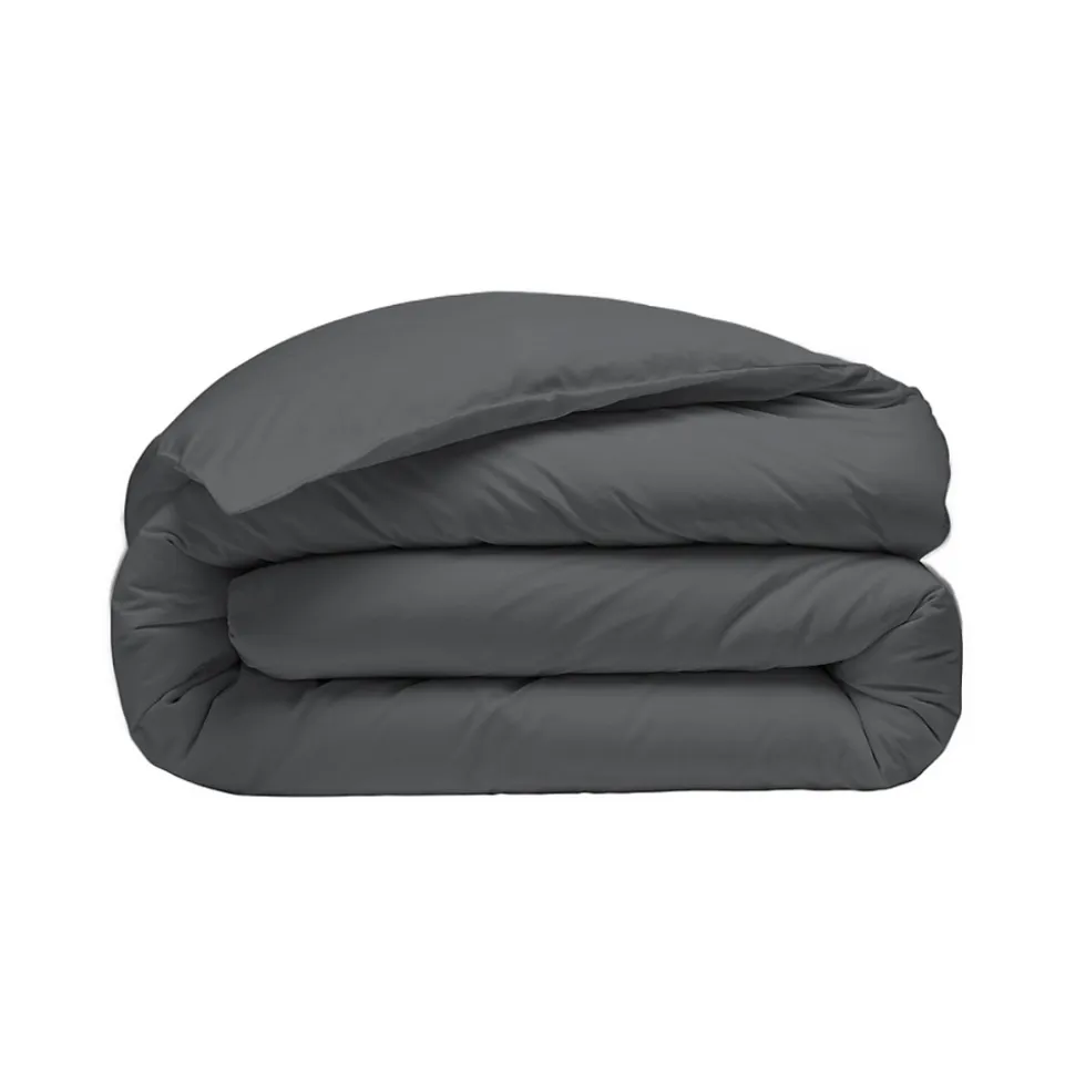 Housse de couette en coton Anthracite 140x200 cm STUDIO