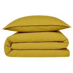 Housse de couette en coton 57 fils unie 200x200cm