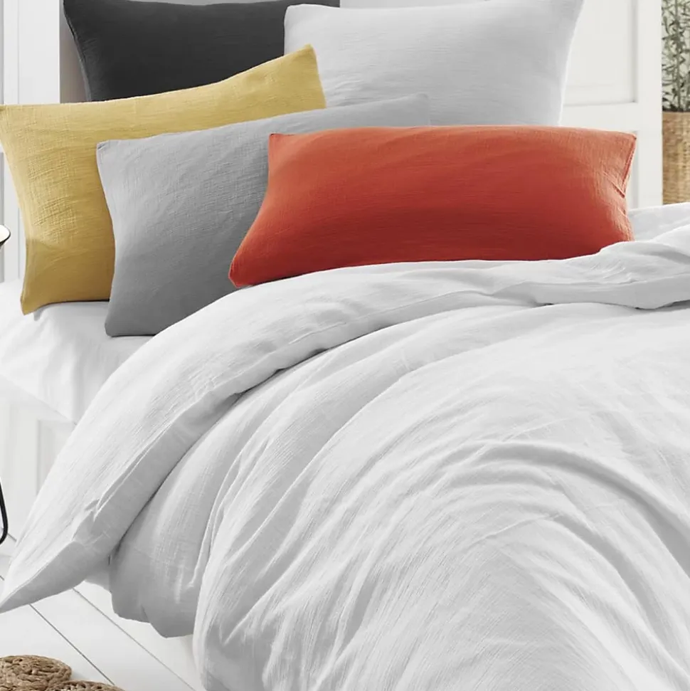 Housse de couette en gaze de coton Blanc 240x220 cm LOFT