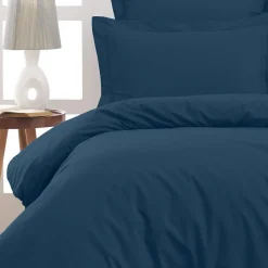 Housse de couette en percale coton Indigo 260x240 cm SOFT PERCALE