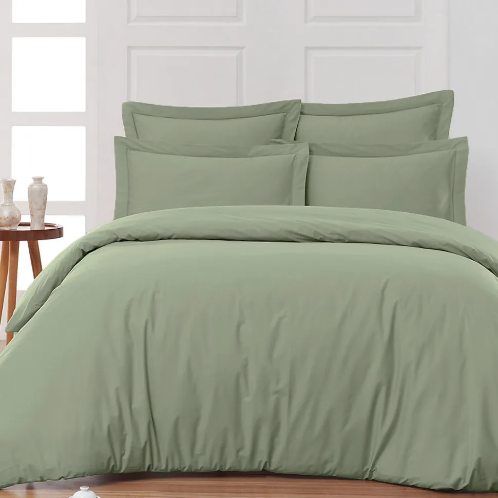 Housse de couette en percale coton Sauge 140x200 cm SOFT PERCALE