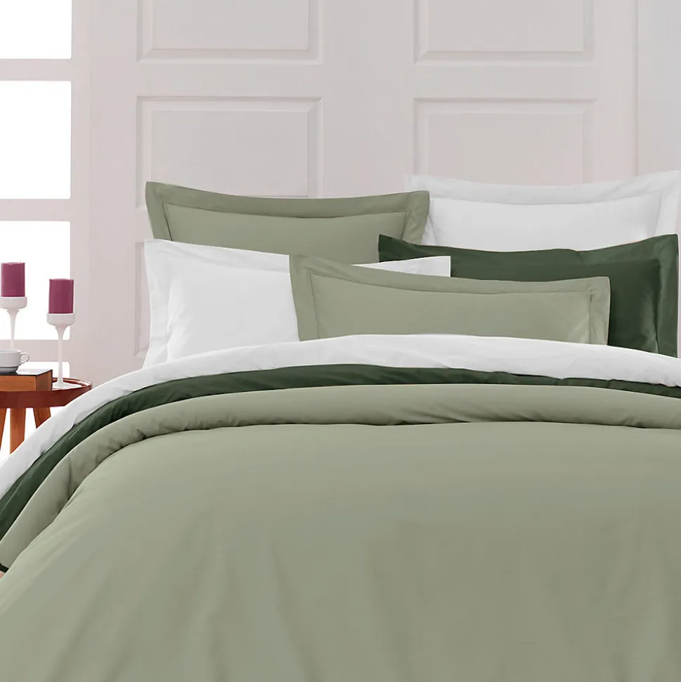 Housse de couette en percale coton Sauge 140x200 cm SOFT PERCALE
