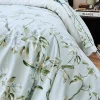 Housse de couette en percale de coton au style anglais (140x200 cm - Céladon)