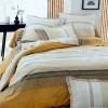 Housse de couette en percale de coton au style ethnique chic (200x200 cm - Jaune)