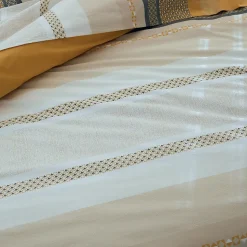Housse de couette en percale de coton au style ethnique chic (200x200 cm - Jaune)