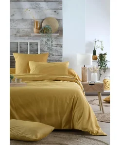 Housse de couette en percale de coton uni Elysée