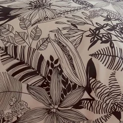 Housse de couette en percale aux impressions noires (240x220 cm - Beige)