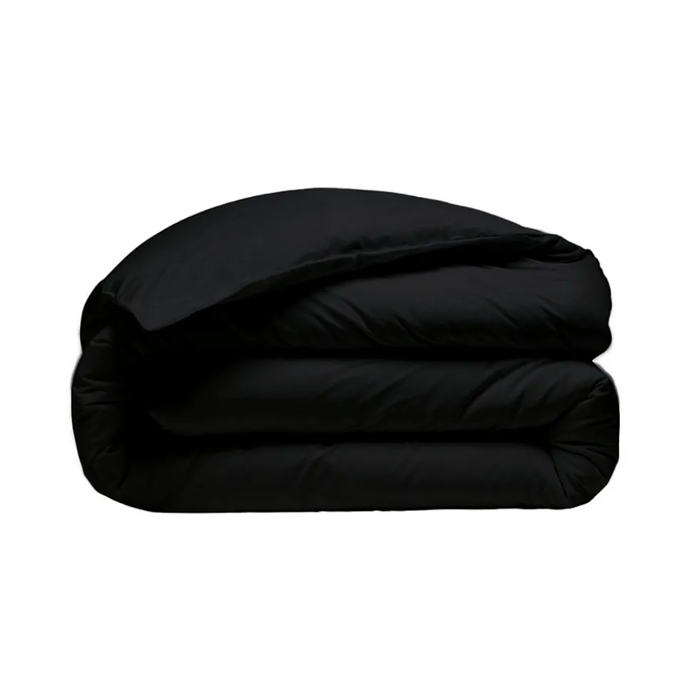 Housse de couette en percale coton Noir 240x220 cm SOFT PERCALE