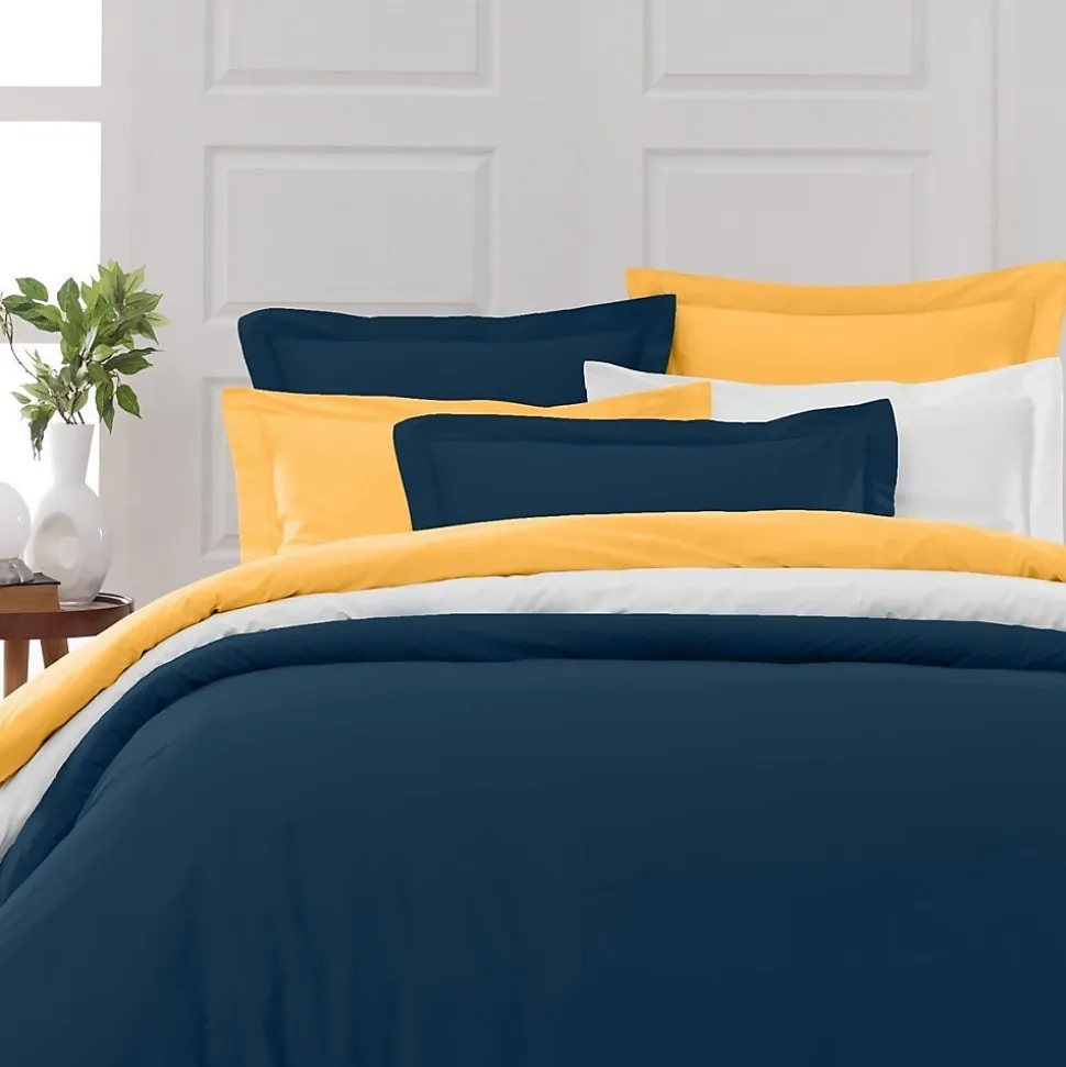 Housse de couette en percale coton Indigo 200x200 cm SOFT PERCALE