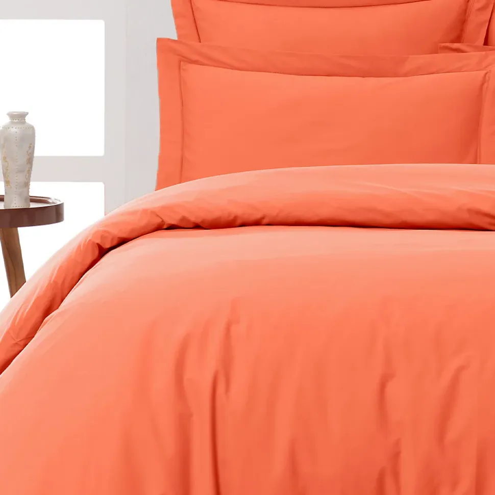 Housse de couette en percale coton Corail 200x200 cm SOFT PERCALE