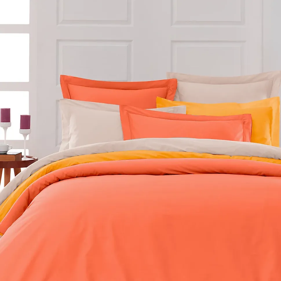 Housse de couette en percale coton Corail 200x200 cm SOFT PERCALE