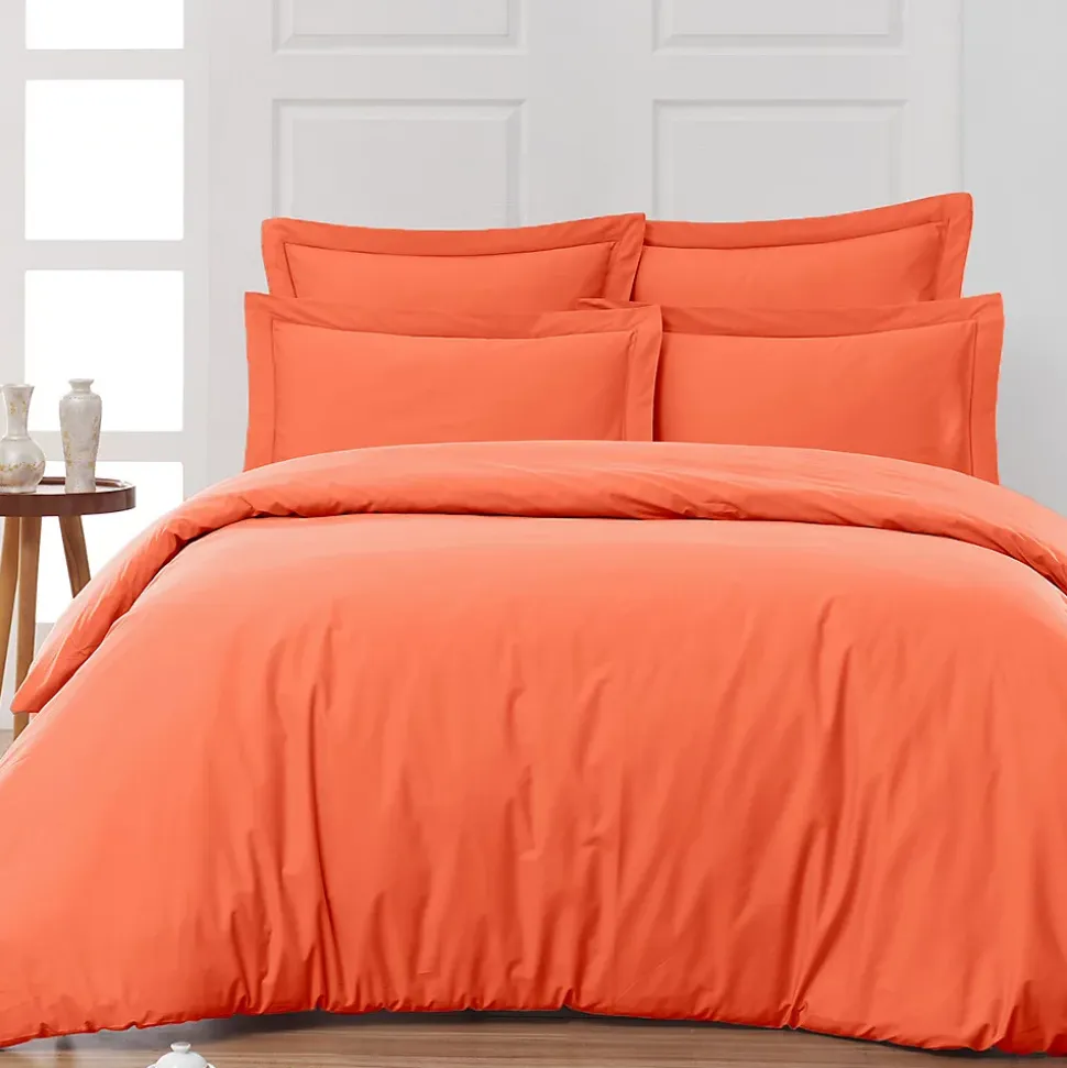 Housse de couette en percale coton Corail 200x200 cm SOFT PERCALE