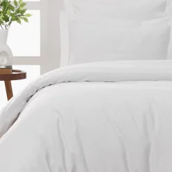 Housse de couette en percale coton Blanc 200x200 cm SOFT PERCALE
