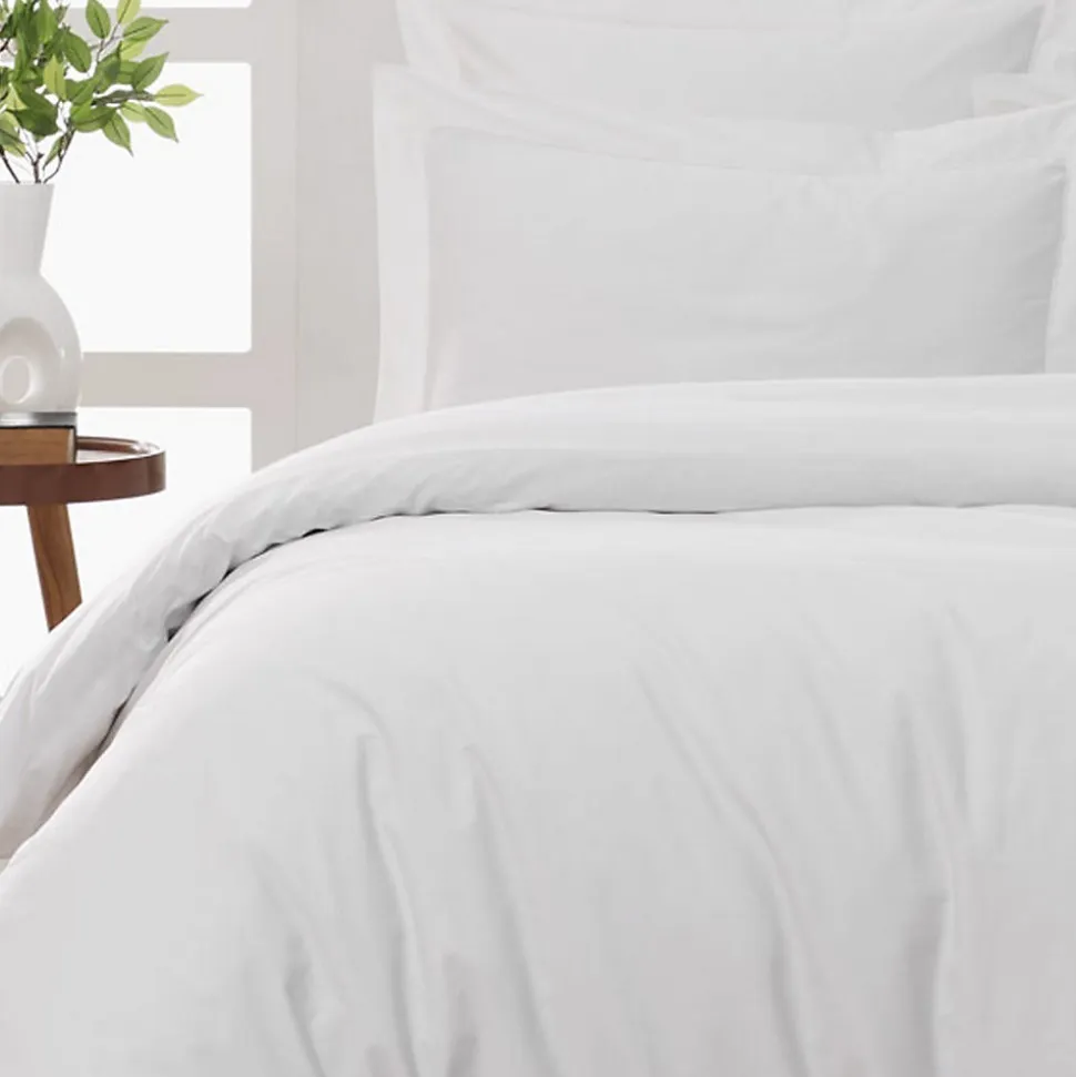 Housse de couette en percale coton Blanc 200x200 cm SOFT PERCALE