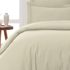 Housse de couette en percale coton Ficelle 260x240 cm SOFT PERCALE