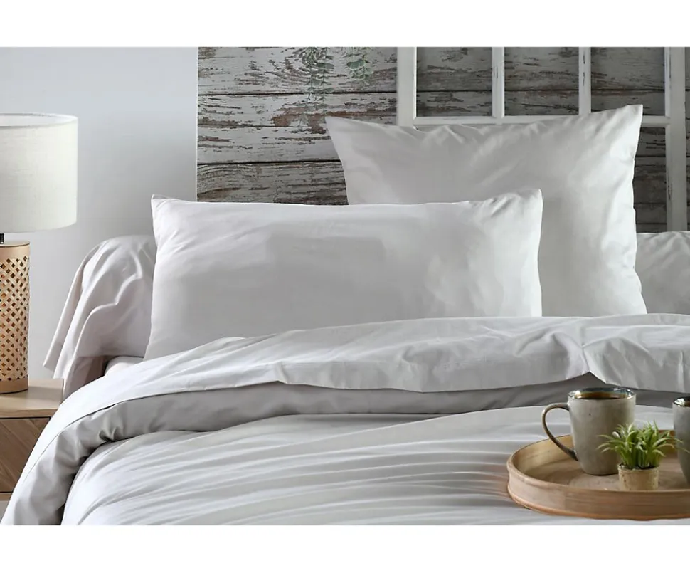 Housse de couette en percale de coton uni Elysée