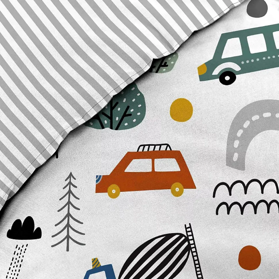 Housse de couette enfant 140 x 200 cm + 1 taie Coton 42 fils PTI BOLIDE