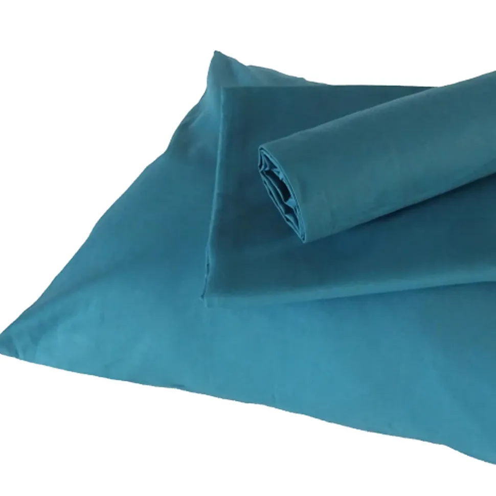 Housse de couette enfant uni (80x120 cm - Bleu Paon)