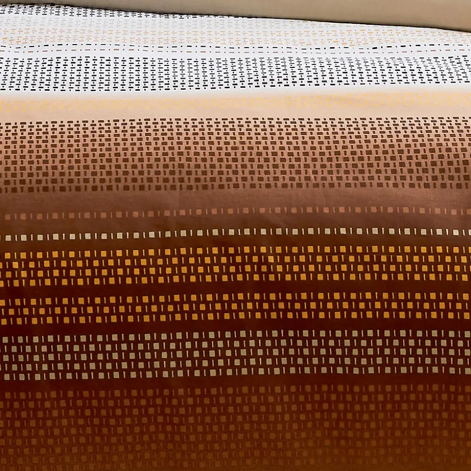 Housse de couette esprit géométrique en coton (260x240 cm - Cuivre)