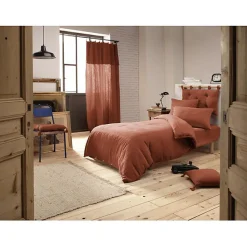 Housse de couette "Gaïa" toutes dimensions "Gaze de Coton" - Gaïa Terracotta - Housse de couette 140 x 200 cm