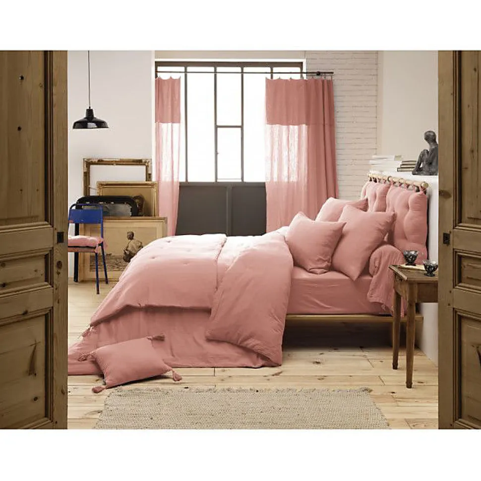 Housse de couette "Gaïa" toutes dimensions "Gaze de Coton" - Gaïa Rose Pêche - Housse de couette 240 x 220 cm