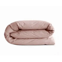 Housse de couette "Manoir" percale pur coton peigné longues fibres 80 fils/cm² Vent du sud - Rose - Housse de couette 140 x 200 cm