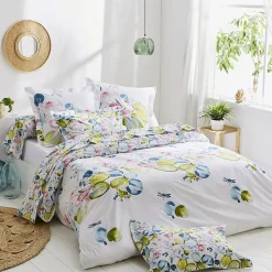 Housse de couette Nénuphar (200x200 cm - Blanc)