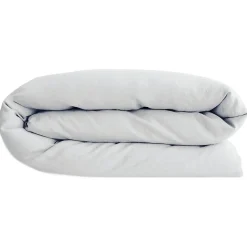 Housse de couette PALACE pur coton lavé 280x240 cm uni blanc neige