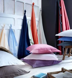 Housse de couette percale 200 x 200 cm unie (200x200 cm - Naturel)