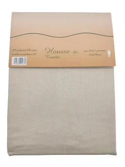 Housse de couette Polycoton Taupe - 1 personne 140 x 200 - 488-6
