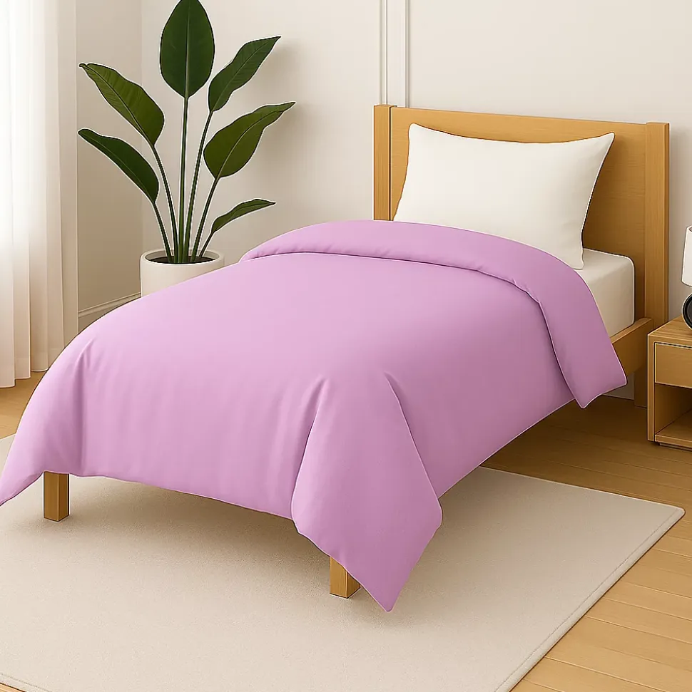 Housse de couette Polycoton Lilas - 1 personne 140 x 200 - 488-10