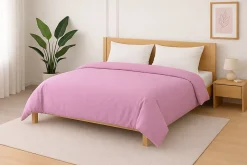 Housse de couette Polycoton Lilas - 2 personnes 220 x 240 - Toutes saisons - MORTREUX