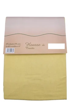 Housse de couette Polycoton Jaune - 2 personnes 220 x 240 - Toutes saisons - MORTREUX