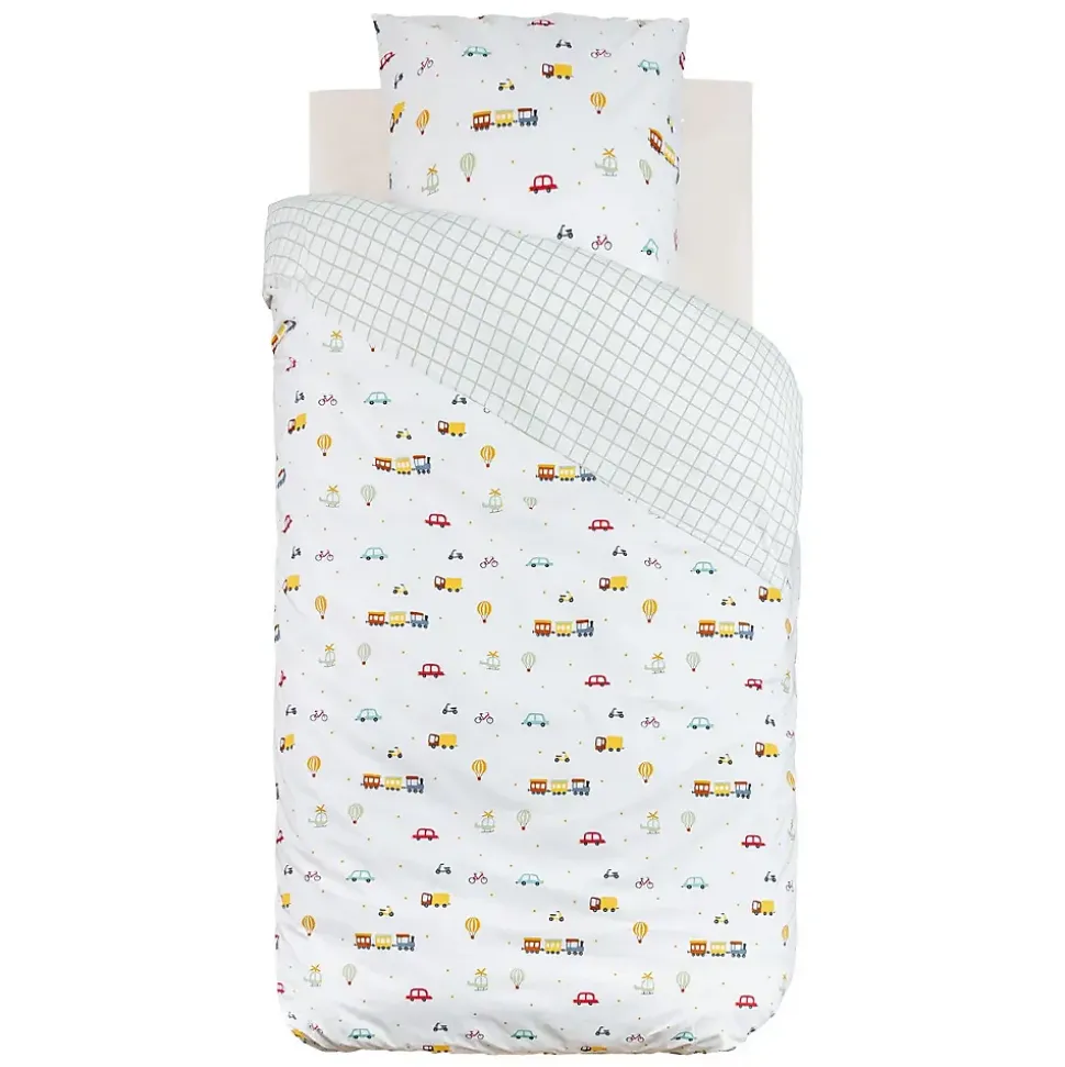 Housse de couette reversible + 1 taie Petites voitures