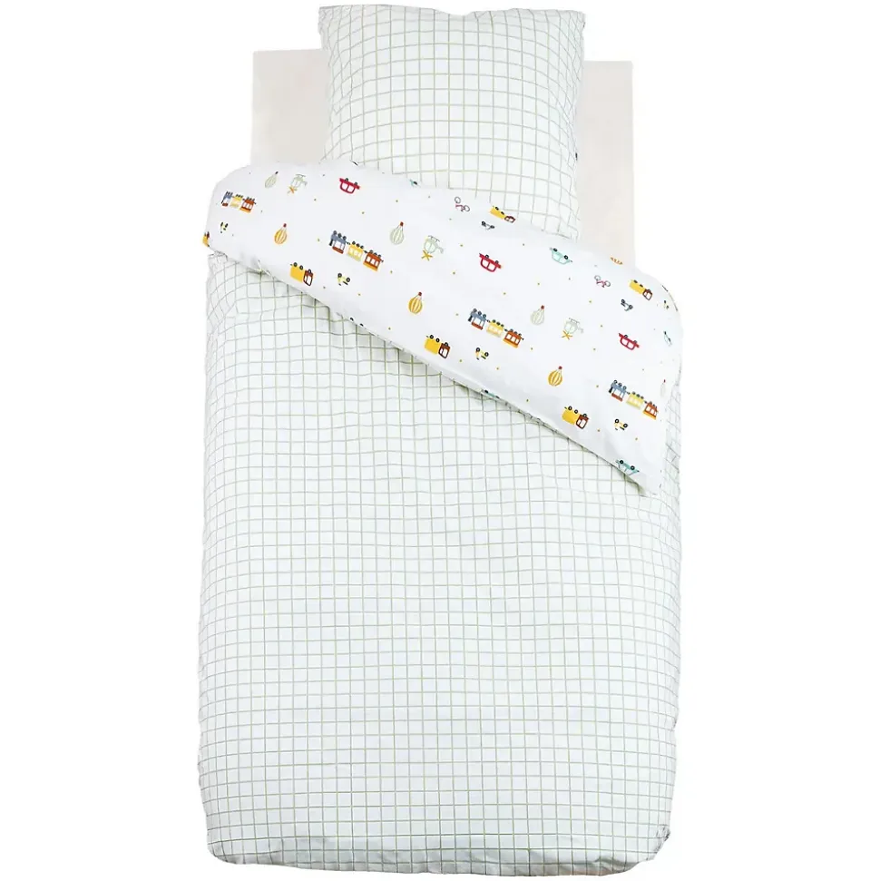 Housse de couette reversible + 1 taie Petites voitures