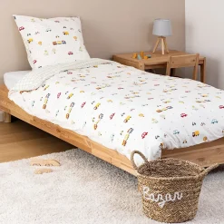 Housse de couette reversible + 1 taie Petites voitures
