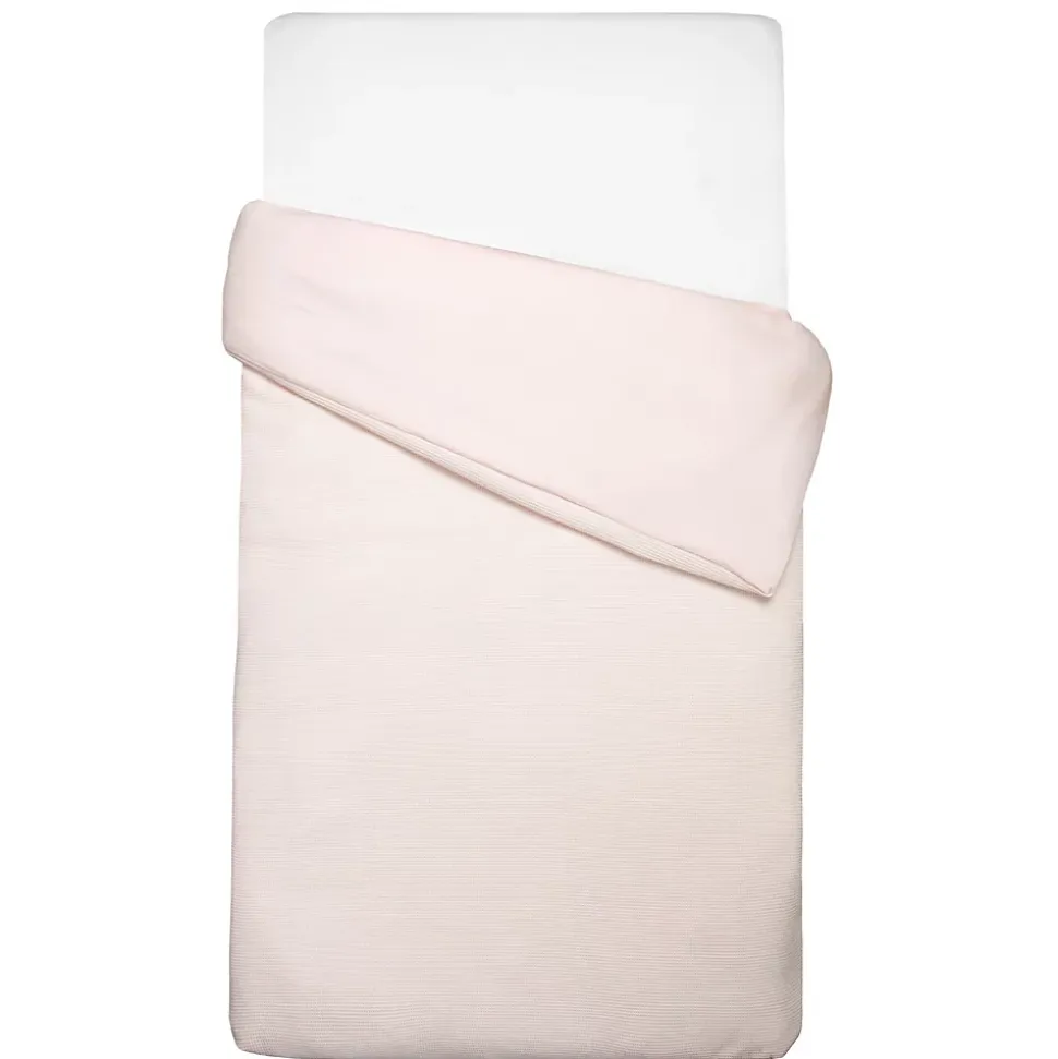 Housse de couette réversible gaze de coton & nid d'abeille