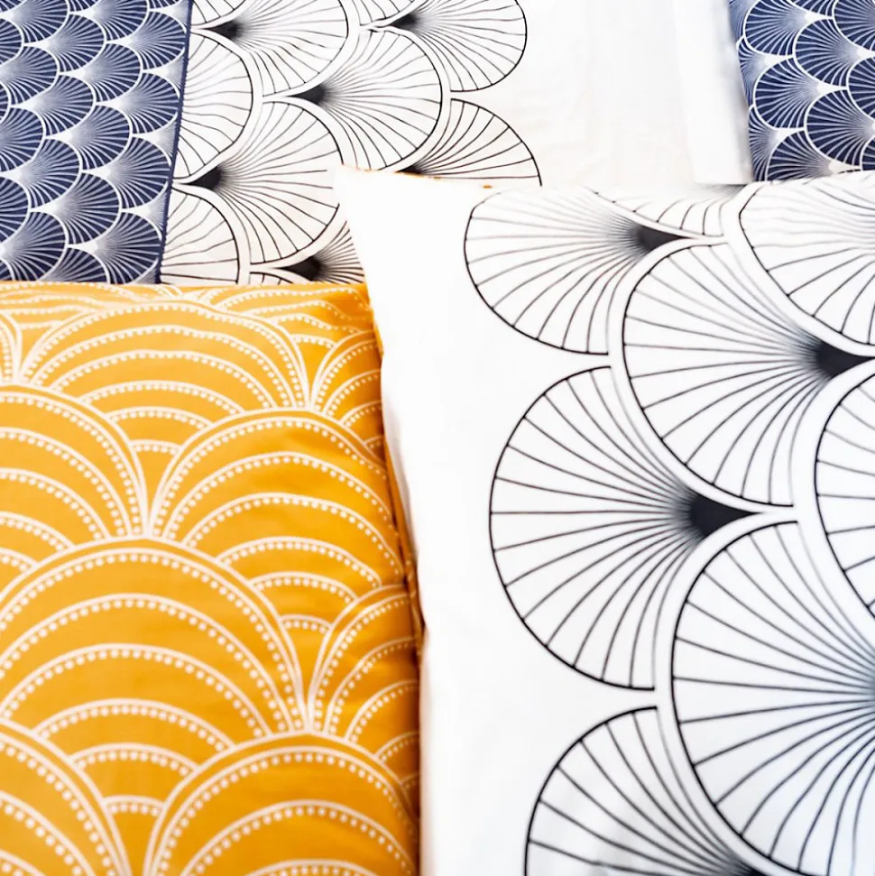 Housse de couette réversible 200x200 KERITA + 2 taies 100% coton adouci 57 fils/cm2