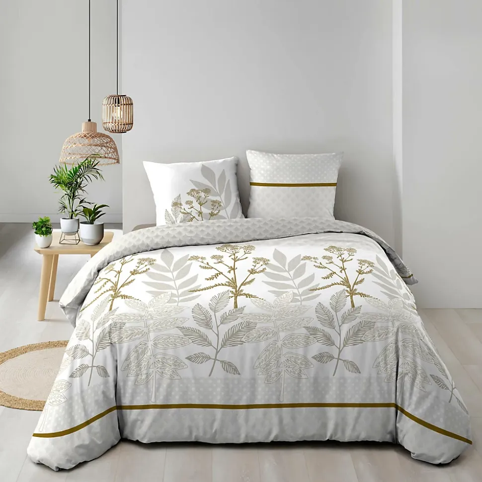 Housse de couette réversible 240 x 220 cm + 2 taies Coton 57 fils RAONI