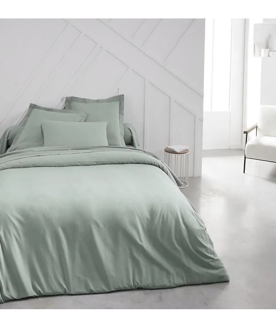 Housse de couette TODAY Essential - 240 x 260 cm - 2 personnes - 100% Coton uni - Celadon
