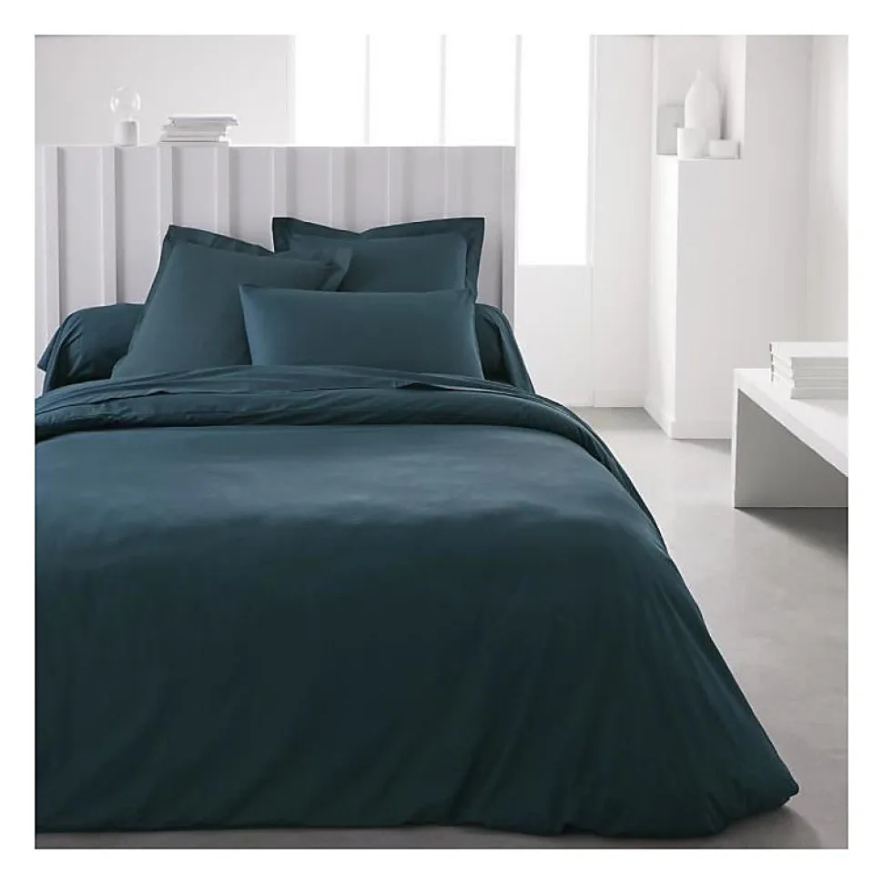 Housse de couette TODAY Essential - 240 x 260 cm - 2 personnes - 100% Coton uni - Paon