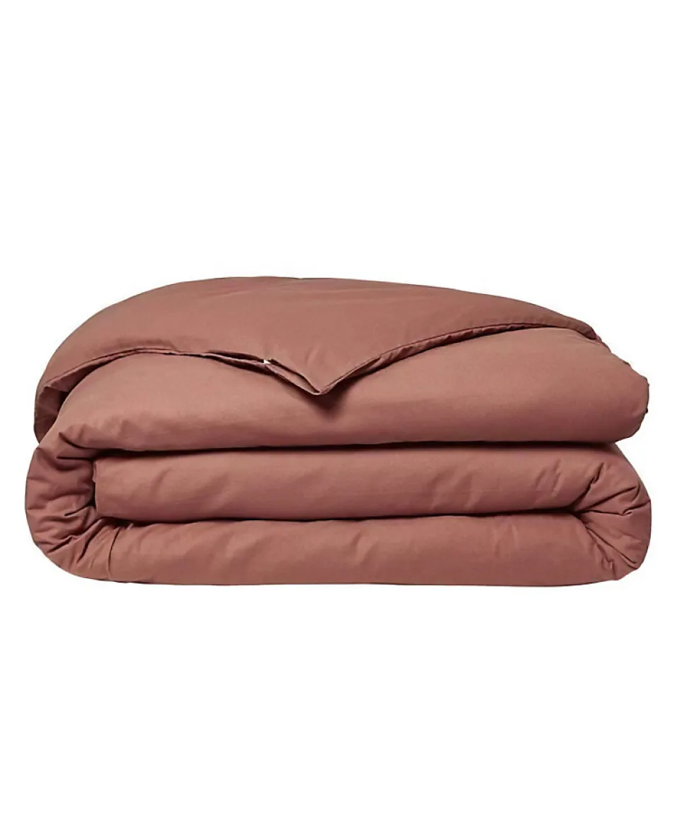 Housse de couette TODAY Essential - 220 x 240 cm - 2 personnes - 100% Coton uni - Terracotta