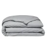 Housse de couette TODAY Essential - 140 x 200 cm - 1 personne - 100% Coton uni - Acier
