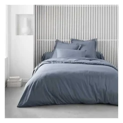 Housse de couette TODAY Essential - 240 x 260 cm - 2 personnes - 100% Coton uni - Denim