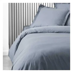 Housse de couette TODAY Essential - 240 x 260 cm - 2 personnes - 100% Coton uni - Denim