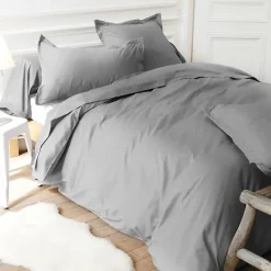 Housse de couette uni 280x240 cm coton ALTO Alu