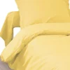 Housse de Couette Unie en 100 % Coton (200x200 cm - Jaune)