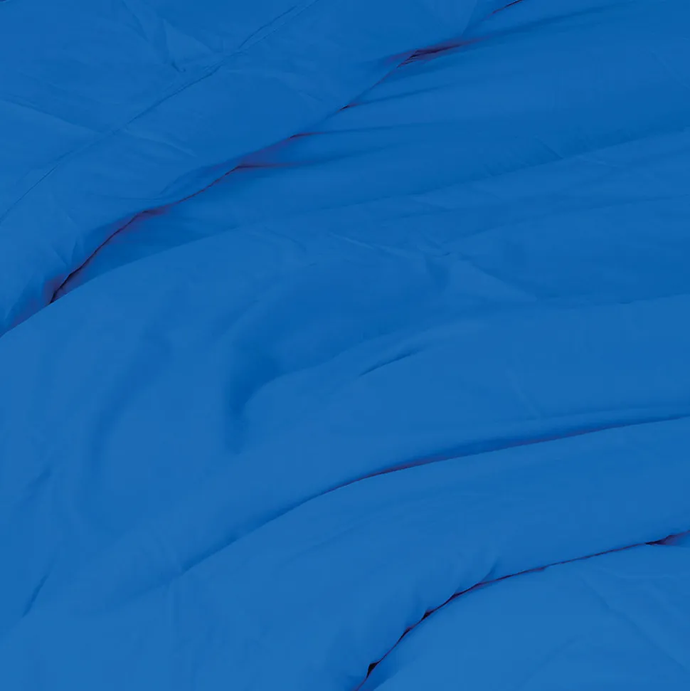 Housse de couette unie en coton Lavé (280x240 cm - Bleu Encre)